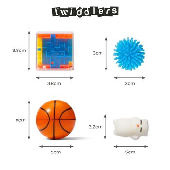 Lot de 18 jouets sensoriels colorés amusants Fidget pour remplisseurs de sac de fête pour enfants 3