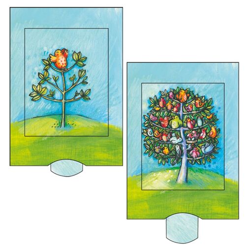 Lebende Karte "Lebensbaum", hochwertige Lamellen-Postkarte