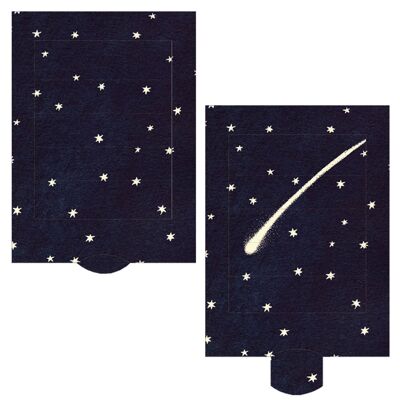 Living card "Shooting Star", high-quality lamellar postcard