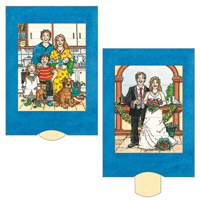Living Card "Mariage", carte postale lamellaire de haute qualité