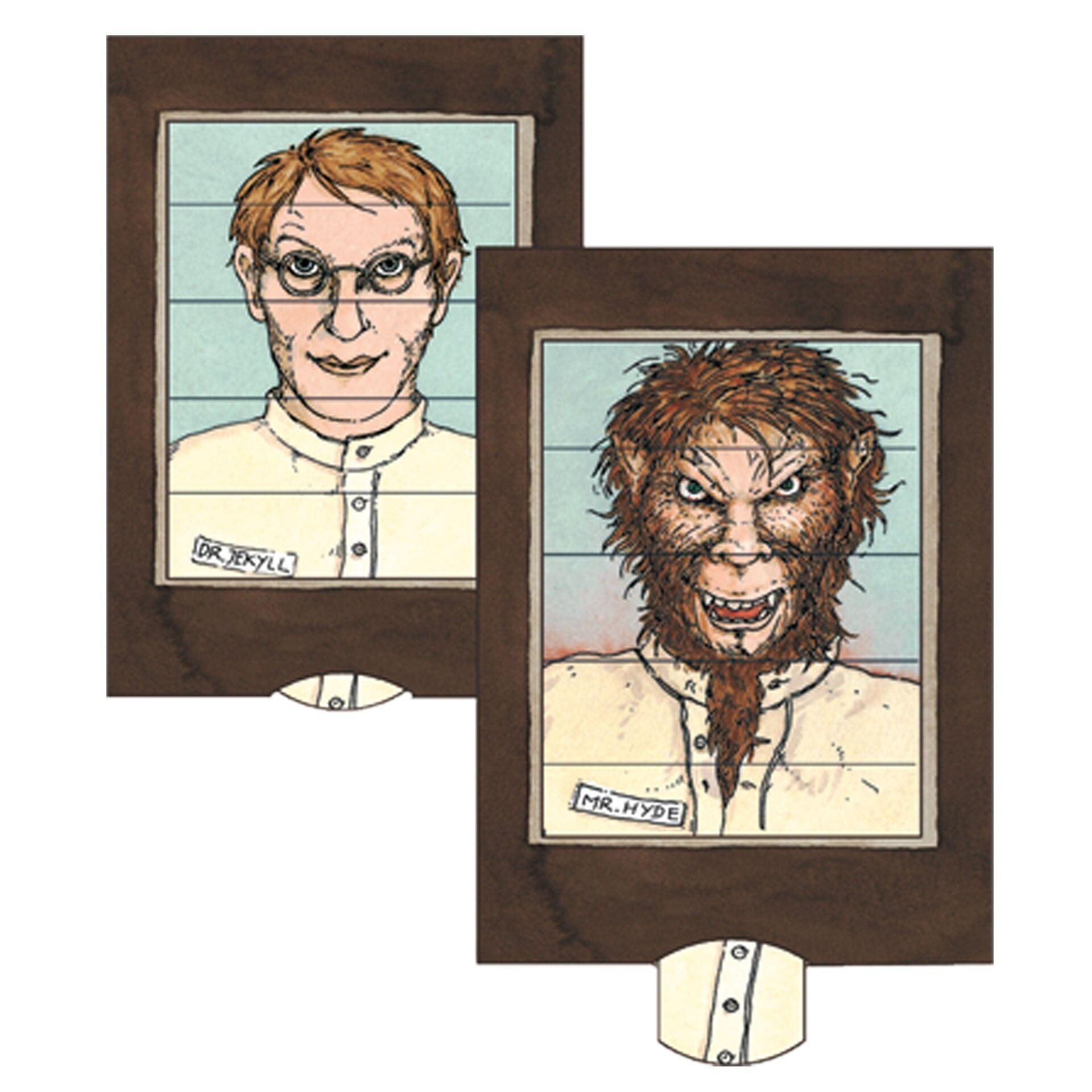 Carta vivente "Jekyll & Hyde", cartolina lamellare di alta qualità