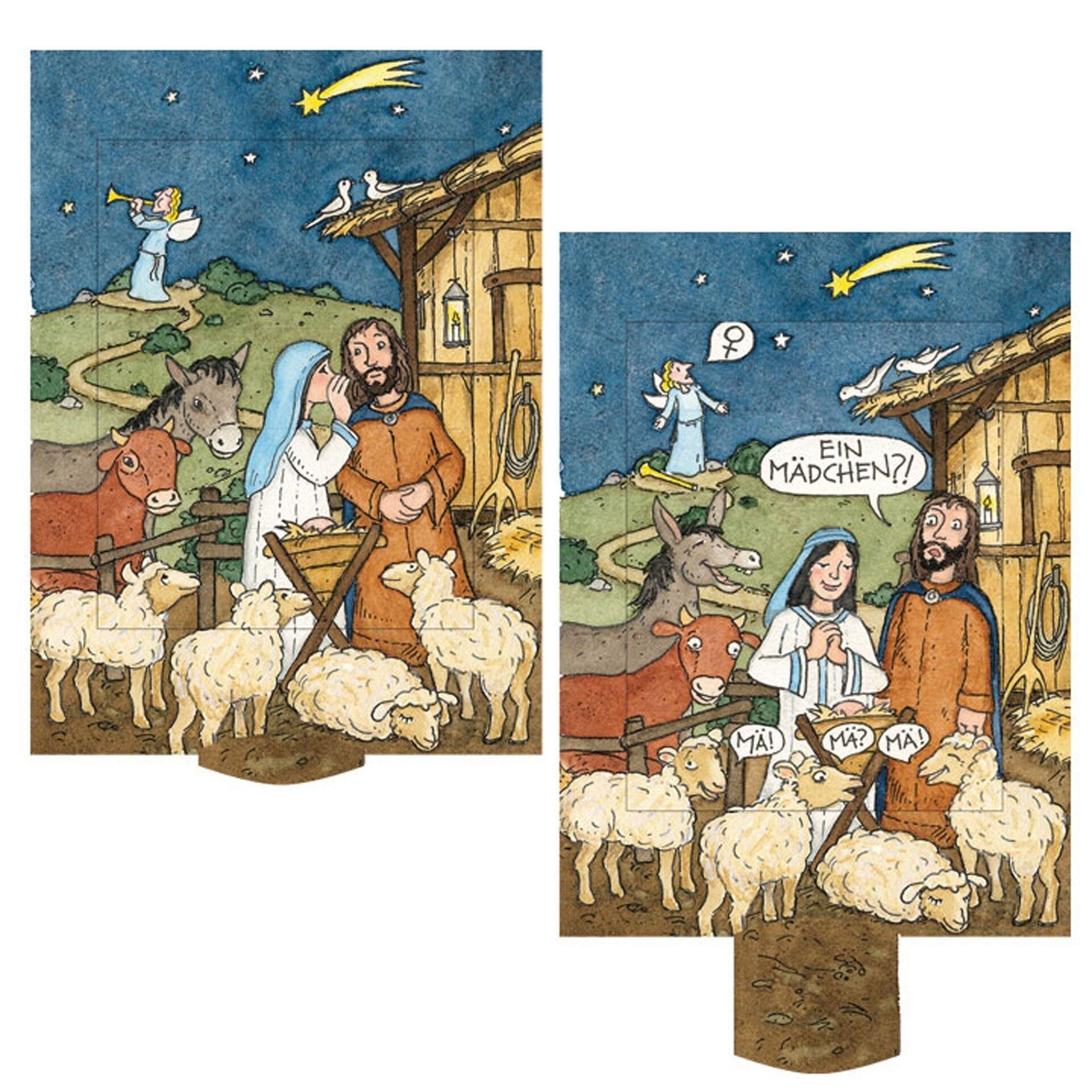 Living Card "Ragazza", cartolina lamellare di alta qualità