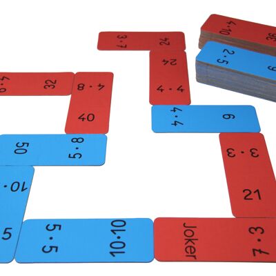 Moltiplicazione del domino nell'intervallo di 100 numeri | Le tabelline 1x1 imparano la matematica Wissner