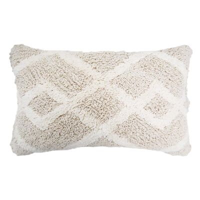 Cushion Diamond ecru 35x55 cm