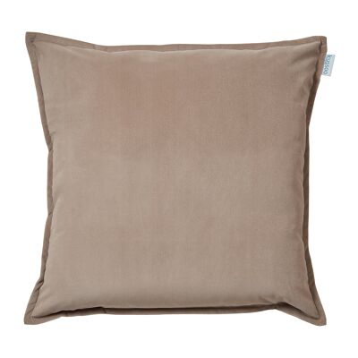 Coussin d'extérieur en velours sable 50x50 cm