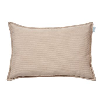 Coussin Velours côtelé beige 40x60 cm 1