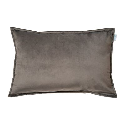 Cushion velvet warm gray 40x60 cm