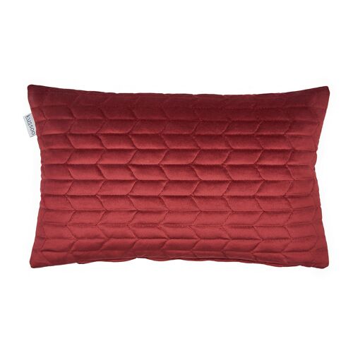 Kussen Fluweel Patroon Bordeaux rood 30x50 cm