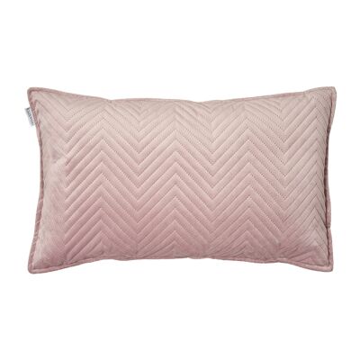 Cojín terciopelo zigzag rosa 30x50 cm