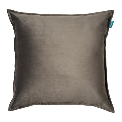 Cushion velvet uni warm gray 50x50 cm