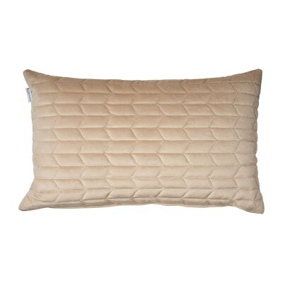 Cushion velvet pattern beige 30x50 cm