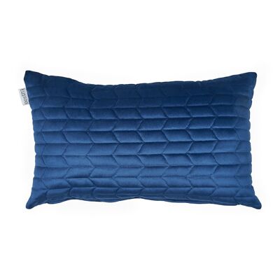Kussen Fluweel patroon indigo blauw 30x50 cm