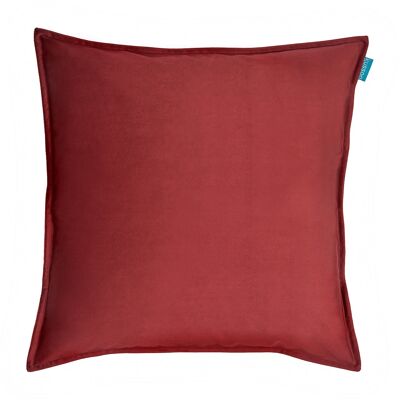 Cushion velvet uni bordeaux red 50x50 m