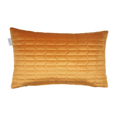 Cushion Velvet Pattern Ocher yellow 30x50 cm