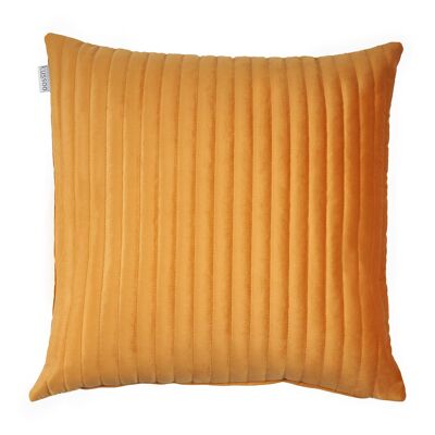 Cushion Velvet Stripe Ocher yellow 50x50 cm