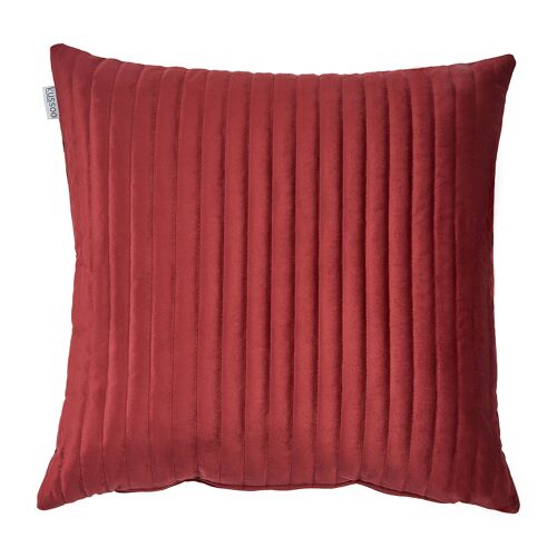 Kussen fluweel streep Bordeaux rood 50x50 cm