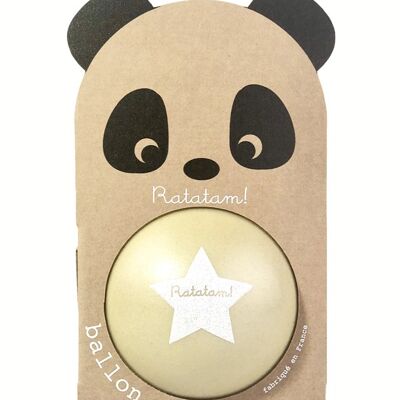 Petit ballon panda jaune 12 cm