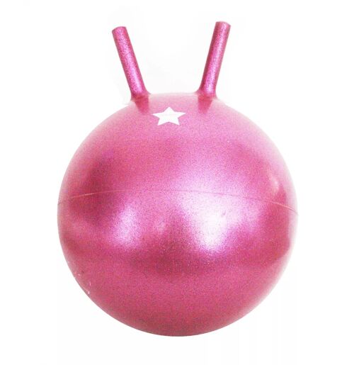 Ballon sauteur rose pailleté