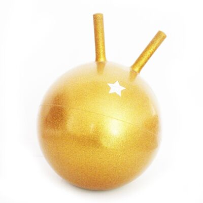 GLITZERNDER GOLDENER SPRINGENDER BALLON