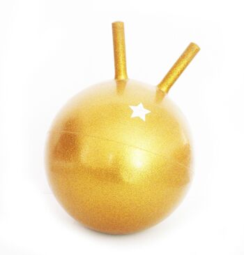 Ballon sauteur doré pailleté 1