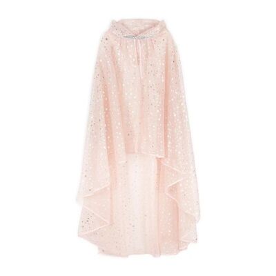PINK FAIRY CAPE WITH SILVER STARS