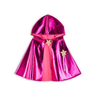 Funky short metallic pink cape