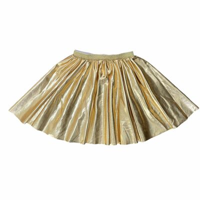 The elastic gold metallic skirt that turns