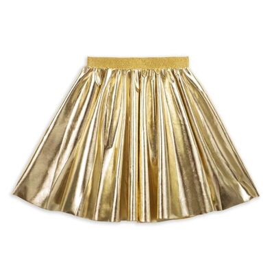 The elastic gold metallic skirt that turns