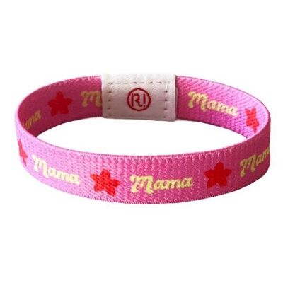 MAMA PINK AND RED ELASTIC BRACELET