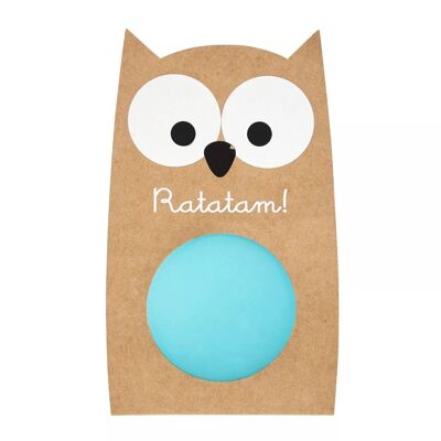 Balle rebondissante hibou bleu 57mm