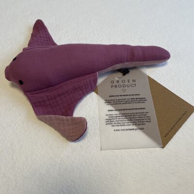 Peluche de mantarraya hidrofílico hecho a mano (ROSA)