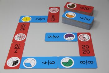 Fractions Dominos | Apprendre les maths Fractions School Wissner 100% carton recyclé 2