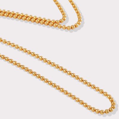 Goldketten - Lang 72 cm - Kugelkette