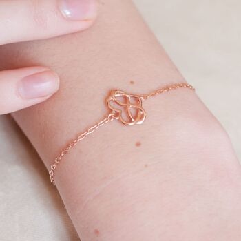 Bracelet Coeurs Infinis - Or Rose 3