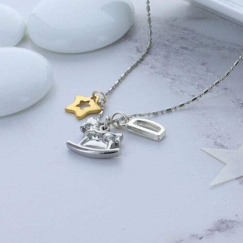 Kids Personalised Hobby Horse Necklace