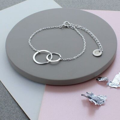 Bracelet à maillons Infinity - Argent sterling plaqué or rose