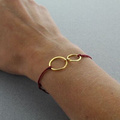 Bracciale dell'amicizia Infinity Family Link - Rosso One Link