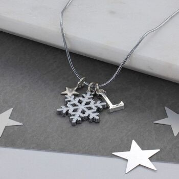 Collier flocon de neige personnalisé pour enfants 2