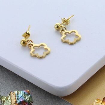 Boucles d'Oreilles Charmes Or - Coeur 4