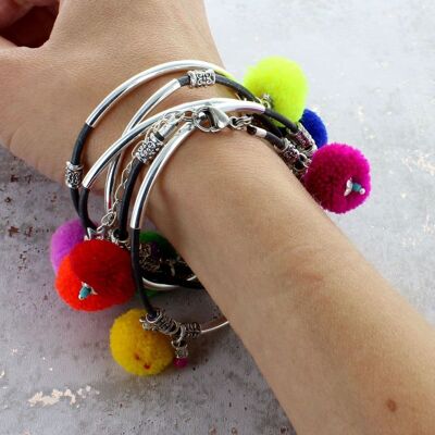 Pom Pom Noodle Bracelet