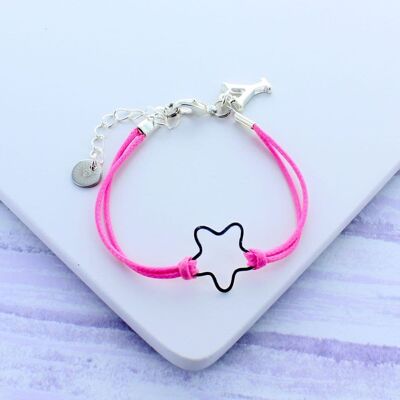 Star Personalised Friendship Bracelet - Pinks