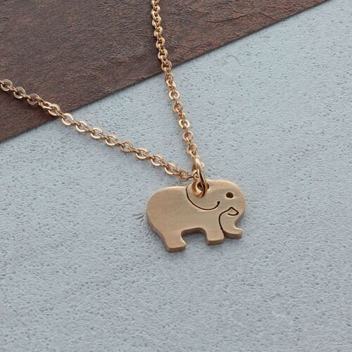 Rose Gold Elephant Necklace