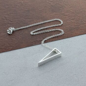 Collier Triangle Charme - 16" Argent 1
