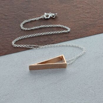 Collier Triangle Charme - 16" Argent 2