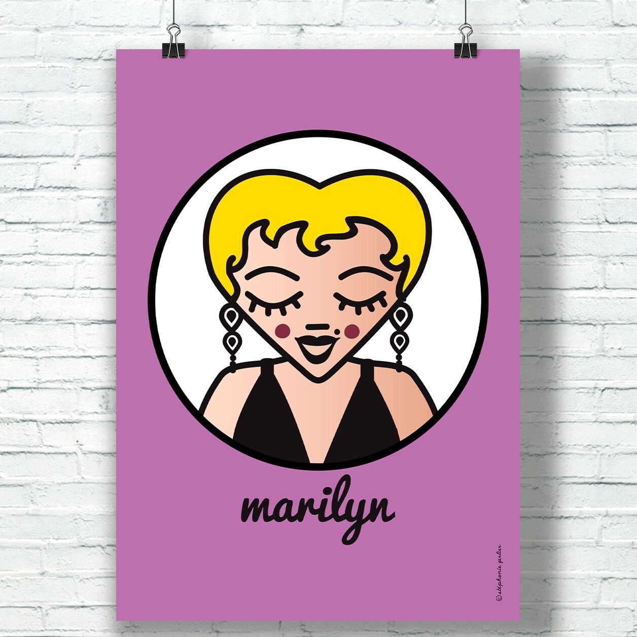 AFFICHE POSTER A4 - Marilyn Monroe - Création Originale