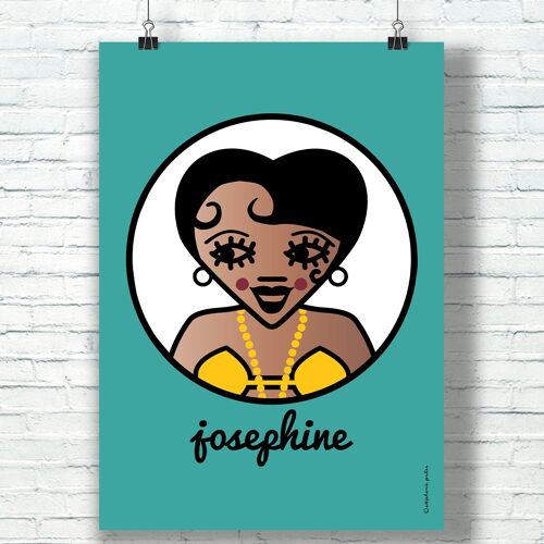 AFFICHE "Josephine" (30 cm x 40 cm) / Hommage Graphique à Josephine Baker par l'illustratrice ©️Stéphanie Gerlier