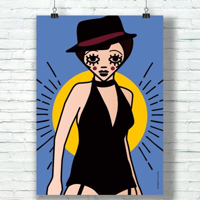 "Cabaret" POSTER (30 cm x 40 cm) / Graphic Tribute to Liza Minnelli by the illustrator ©️Stéphanie Gerlier