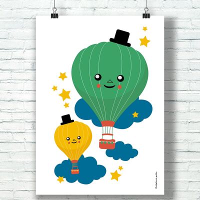 POSTER "Up There" (30 cm x 40 cm) / by the illustrator ©️Stéphanie Gerlier