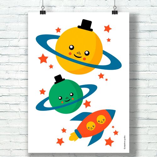 AFFICHE "Hello from There" (30 cm x 40 cm) / par l'illustratrice ©️Stéphanie Gerlier