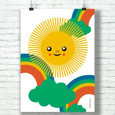 POSTER "Sunny Day" (21 cm x 29,7 cm) / von Illustratorin ©️Stéphanie Gerlier